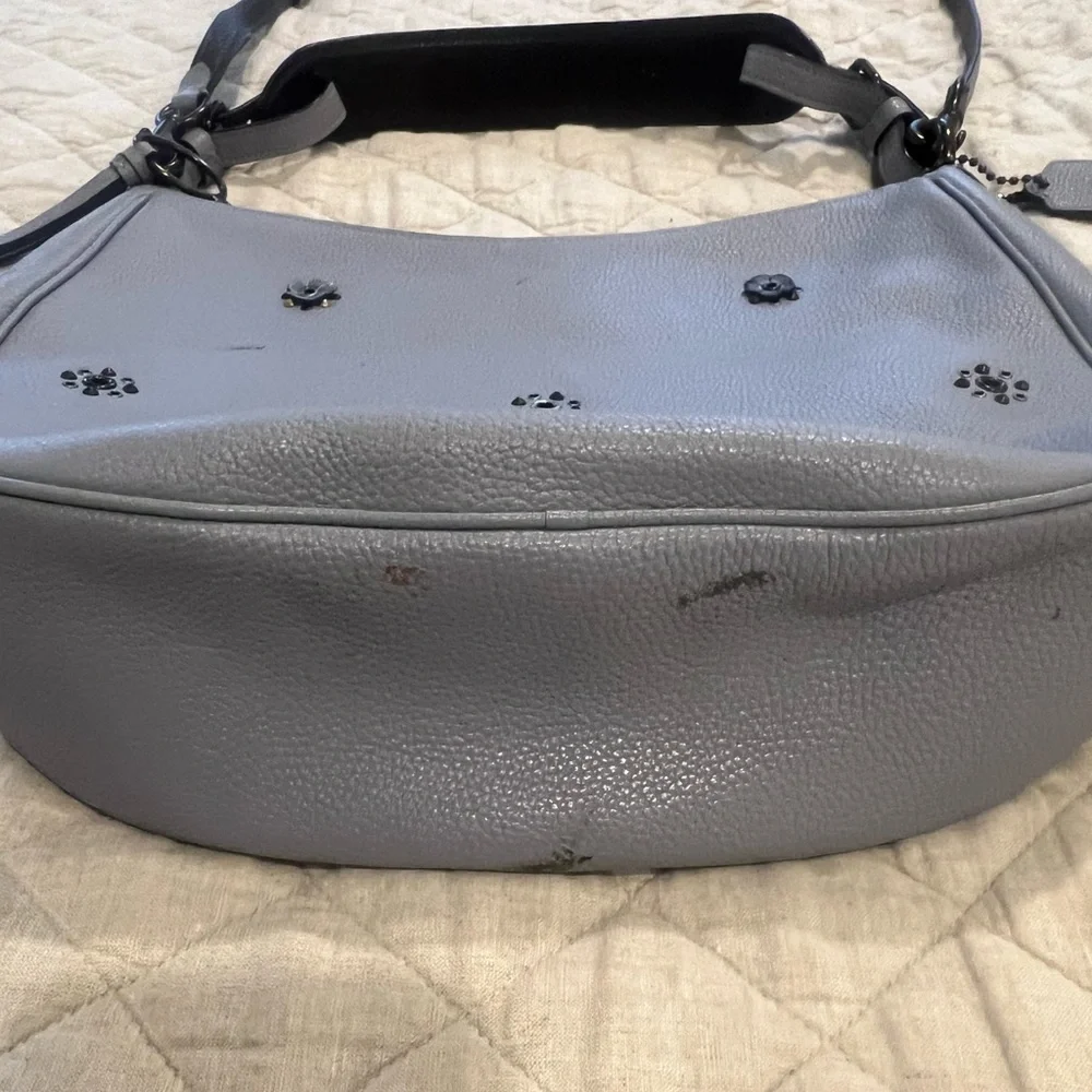 Coach Sutton Leather Hobo With Scattered Rivets Mist